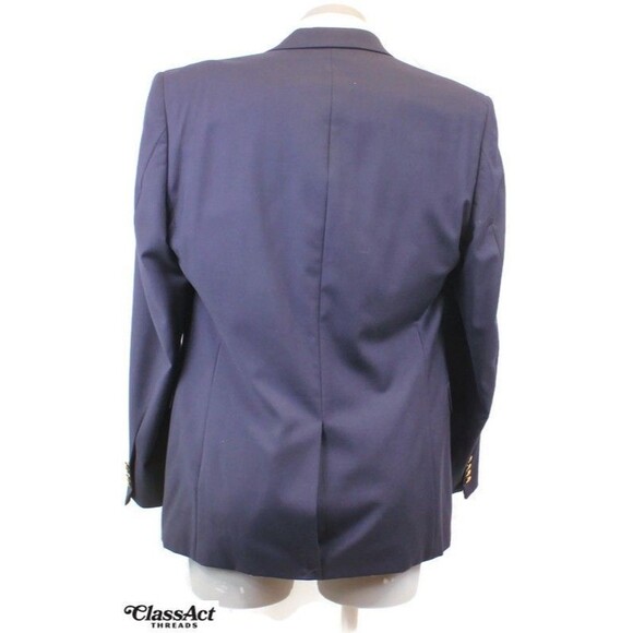 Lauren Ralph Lauren Blazer Men Blue Gold Buttons Suit Jacket Sport Coat Wool 42L - Picture 7 of 10